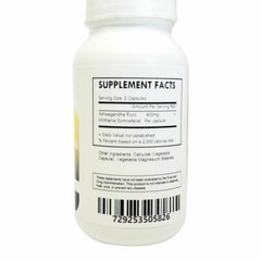 Organic Ashwagandha Root Powder Capsules 400mg (Withania Somnifera) Non GMO