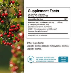 Hawthorn Berry 20:1 Extract 8000mg – Quality,Heart Health,Blood Pressure,Non-GMO