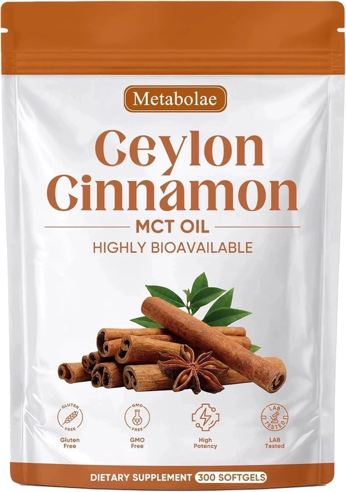 Metabolae Ceylon Cinnamon SoftGels with MCT Oil, Highly Bioavailable Herbal Ext