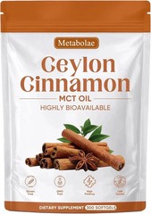 Metabolae Ceylon Cinnamon SoftGels with MCT Oil, Highly Bioavailable Herbal Ext
