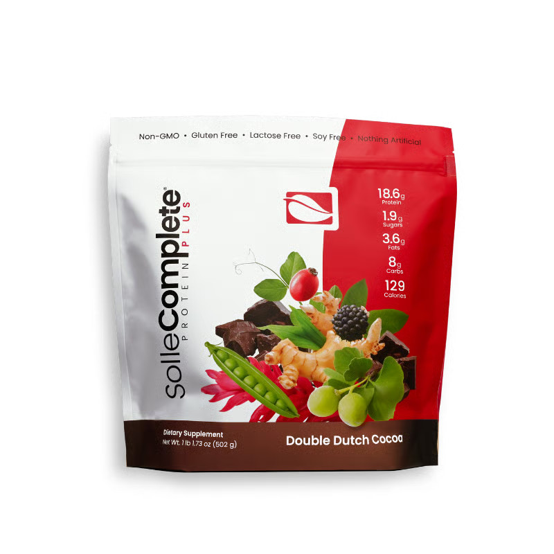 Solle Naturals, SolleComplete Protein Plus, 100% Natural, Double Dutch cocoa