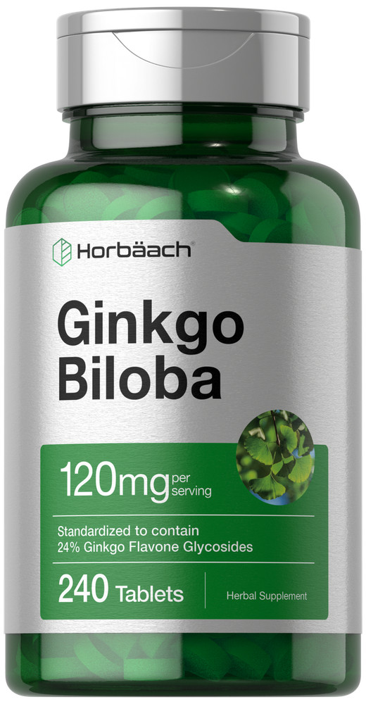 Ginkgo Biloba 120mg | 240 Tablets | Non-GMO, Gluten Free | by Horbaach