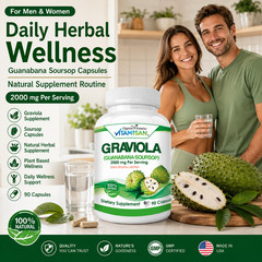 #1 BEST GRAVIOLA SOURSOP 1000mg IMMUNE SYSTEM ANTIOXIDANT SUPPLEMENT PILLS 180ct