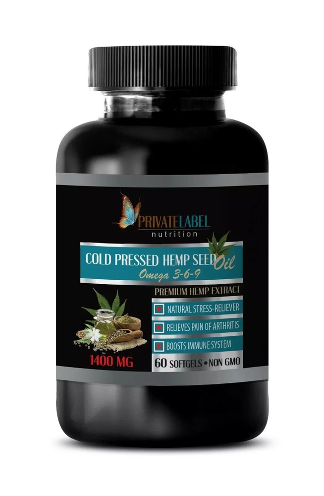 Vegan supplements – HEMP SEED OIL – Skin radiance 1 Bottle 60 Capsules