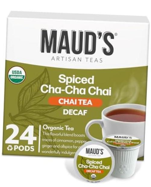 Pods, 24ct | Decaf Tea Pods – 100% 24 Count (Pack of 1) Organic Decaf Chai Tea