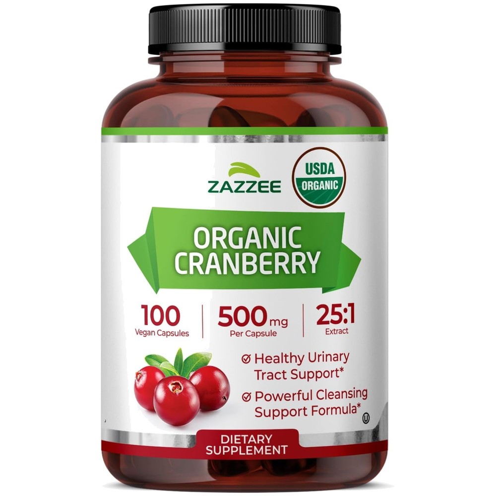Organic Cranberry Extract Capsules 500mg – 100 Count