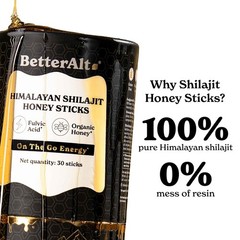 BetterAlt Pure Himalayan Shilajit/Shilajeet Caramel Honey Sticks with 75%+