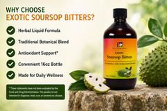 Exotic Soursop Bitters 16oz | Herbal Digestive & Daily Wellness Support