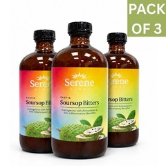 Soursop Bitters Pure 16 oz 100% Natural Detox Herb (Pack of 3 Bottles)