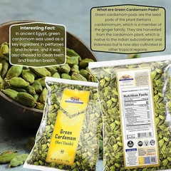Whole Green Cardamom Pods 100 Pure Non-GMO Elettaria Cardamomum Wild Harvested