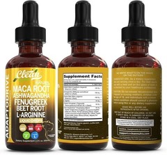 Clean Nutra Multi Herbal Liquid Drops Organic Maca Root Adaptogen Blend Daily