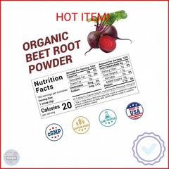 Luckycare Organic Raw Beet Root Powder 2lb | Cold Pressed Beet Superfood | Natur