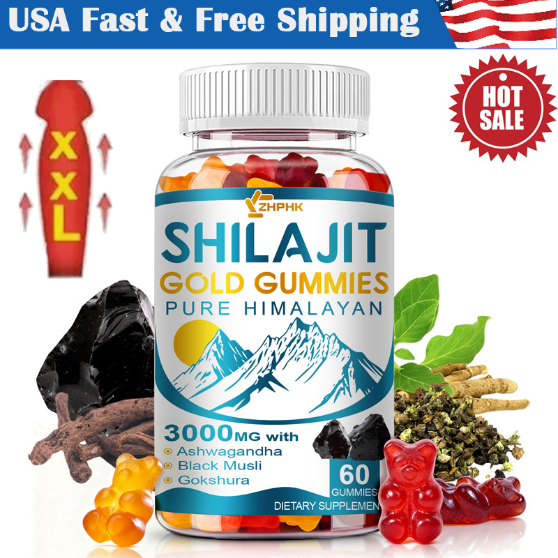 Pure Himalayan Shilajit Gold Gummies 3000mg With Ashwagandha Gokshura