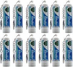 Vicks Keychain Inhaler Relief for Cold Sinus Nasal Congestion- 12 Pcs USA Seller