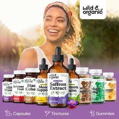 Organic Saffron Extract Drops 88.5mg – Mood & Focus Support, Vegan, 4oz Tincture