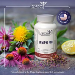 Nation Health MD Lymph MD – Lymphatic System Supplement with 9 Botanicals – D…