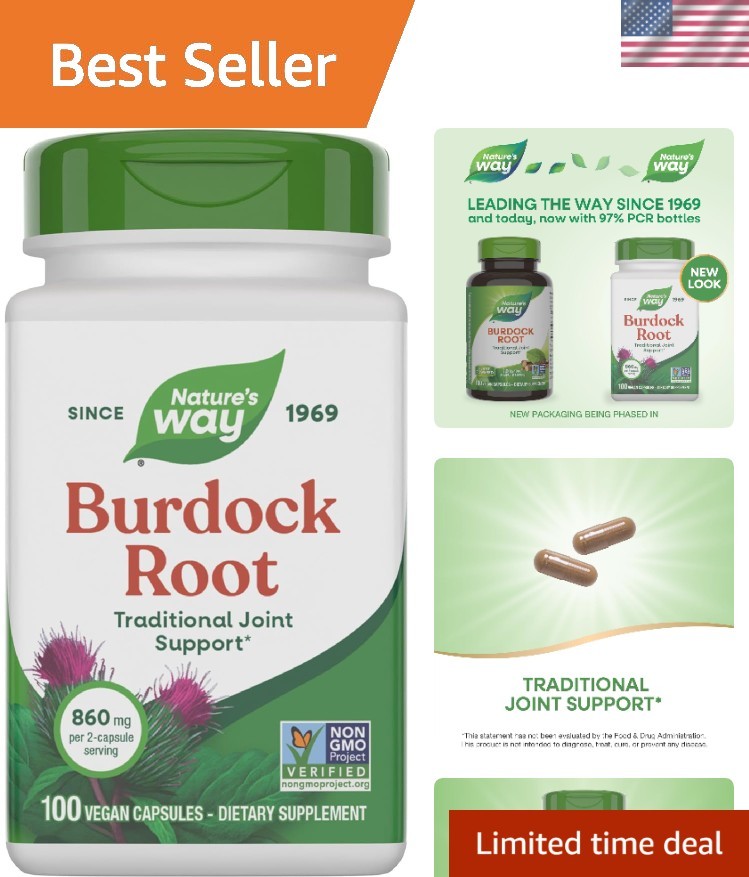 Traditional Joint Support with Burdock Root – 100 Capsules, Gluten Free