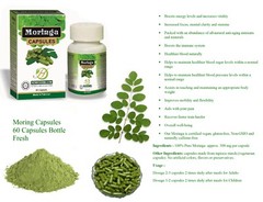 Moringa Capsules 60 Capsules Bottle Dietary Suppelment Cure All and Energy Fresh
