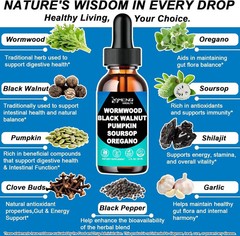 Parasite Cleanse Tincture/Extract-Wormwood,Black Walnut Hull, Clove,Best Quality