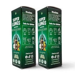 Super Lungs Liquid Drops 2oz Daily Lung Cleanse & Support Supplement Set Of 2