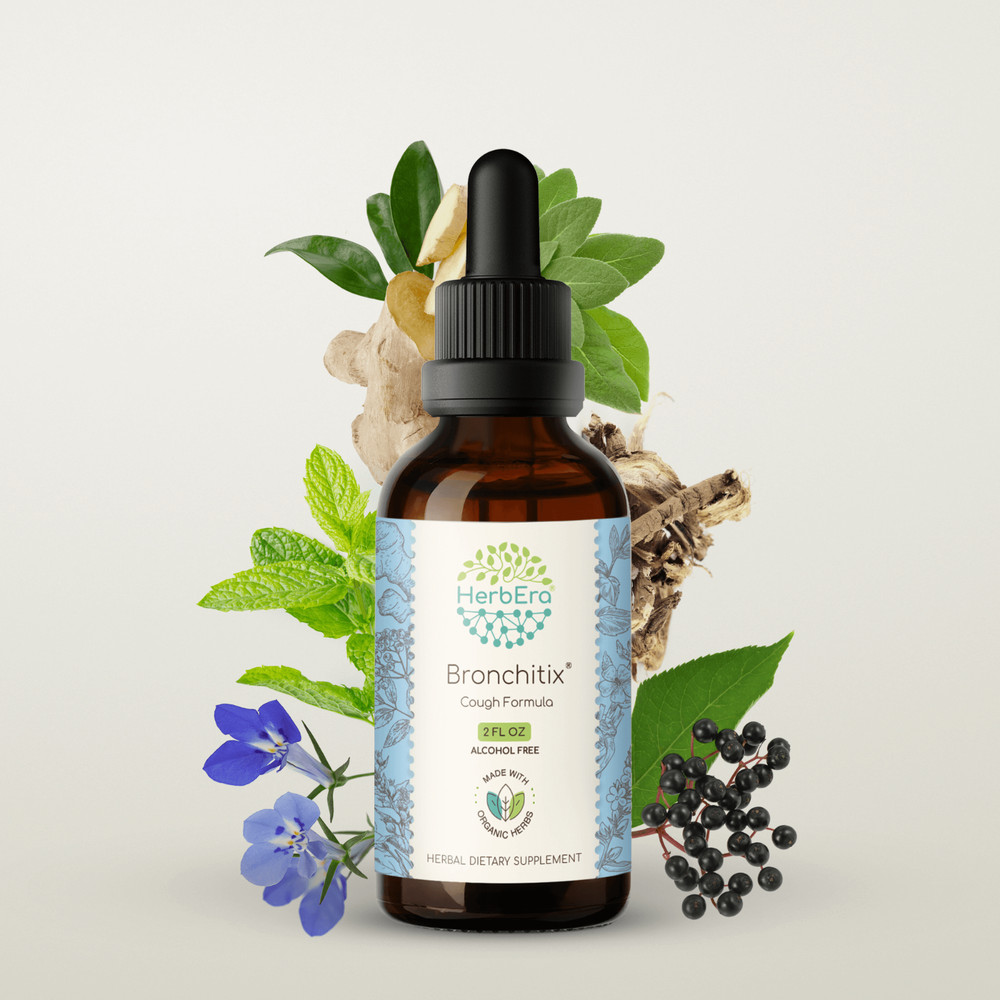 HerbEra Bronchitix Alcohol-FREE Tincture. Cough Formula