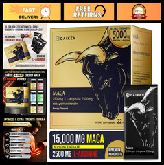 Extra Strength Peruvian Maca Root Powder 15,000 mg – Gelatinized Blend, L-Argini
