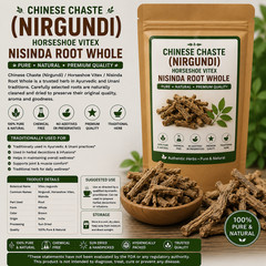 Organic Chinese Chaste (Nirgundi) Root Whole – Horseshoe Vitex / Nisinda