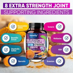 Triple Strength 1500 mg Glucosamine Chondroitin&MSM Joint Support Immune Support