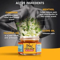 Tiger Balm (Red) Super Strength Pain Relief Ointment 19.4g (pack of 3 Jars )