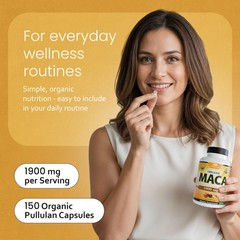 NaturaLife Labs Organic Maca Root – Black, Red & Yellow 150 Count (Pack of 1)