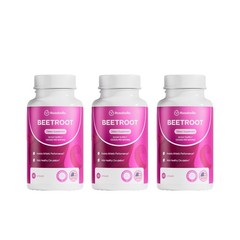 Rosabella Organic Beet Root Powder 1300mg Capsules Support Blood Pressure 60ct