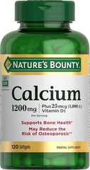 Nature’s Bounty Calcium + D3, Supports Bone Strength & Immune Health, 120 Ct