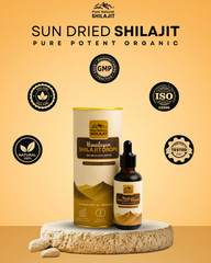 Sun Dried Himalayan Shilajit Drops 50 ML Lab Tested Pure Gold Grade Shilajit