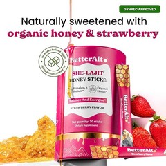 Pure Himalayan SHE-LAJIT Honey Sticks for Women, Energy Boost, Digestive Health