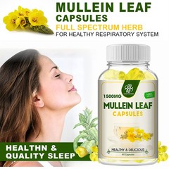 Mullein Leaf Capsules 1500MG For Lung Cleanse Detox Herbal Dietary Supplement