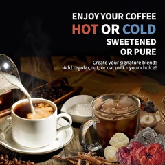 Instant Mushroom Coffee Powder Espresso Cafe Extract with Chaga Lions Mane Turke