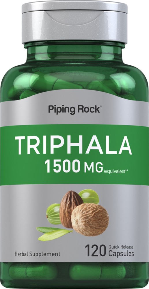 Triphala Capsules | 1500mg | 120 Count | Non-GMO | by Piping Rock
