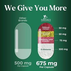 D-Mannose 1350mg with Cranberry Extra Strength Natural Urinary Health Support