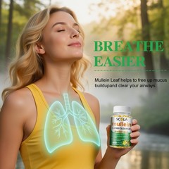 15 IN 1 Lung Complex Mullein Leaf Extract For Lungs Detox Cleanse 60/120 Caps