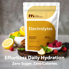 Micro Ingredients Electrolyte Powder, 2 Lbs (139 Servings) | Lemon Raspberry Fla