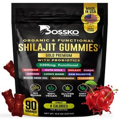 HIMALAYAN SHILAJIT Gummies Organic for Men Women 90ct BOSSKO THE WAY TO THE TOP