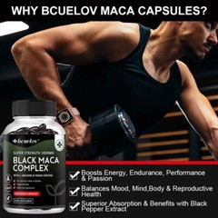 Black Maca Complex Stamina | Libido | Mood | Energy for 30 to 120 Capsules