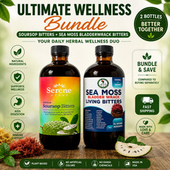 Soursop Bitters & Sea Moss Bladderwrack Bundle 16oz Herbal Supplements