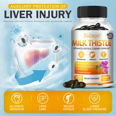 Milk Thistle 6200 mg, Liver Health, Oxidant, Detox and Cleansing Formula