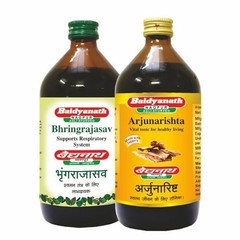 Baidyanath Bhringrajasava 450ml + Arjunarishta 450ml Herbal Tonic