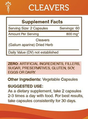 Cleavers 120 Capsules, 800 Mg, Cleavers (Galium Aparine) Dried Herb (120 Capsule