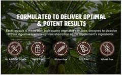Papaya Leaf Extract Capsules – 180 Pills, 90 Servings, 1000 mg