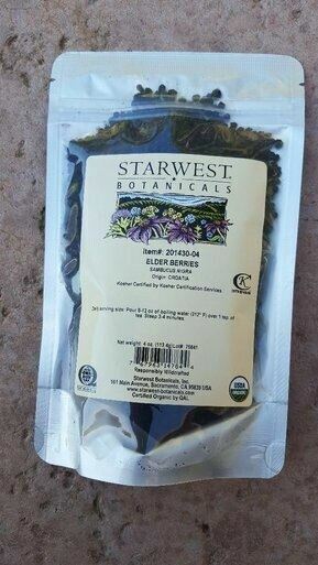 Starwest Elderberries Wildcrafted 4 oz