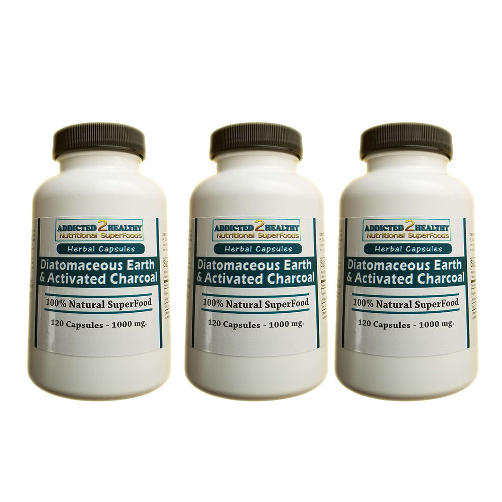 360 Diatomaceous Earth & Activated Charcoal Capsules – 1000 mg|Buy More + Save!