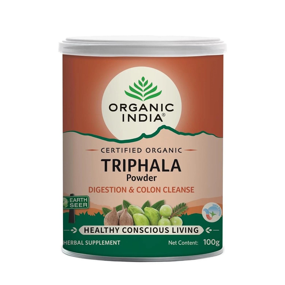 Organic India Triphala Powder 100gm For Digestion Colon Cleanse & Constipation